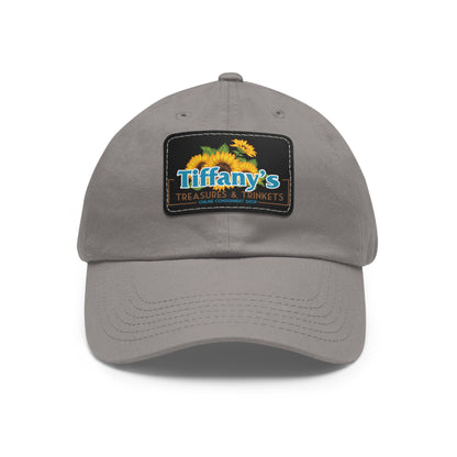 Tiffany's Treasures & Trinkets Baseball Hat with Leather Patch in Rectangle