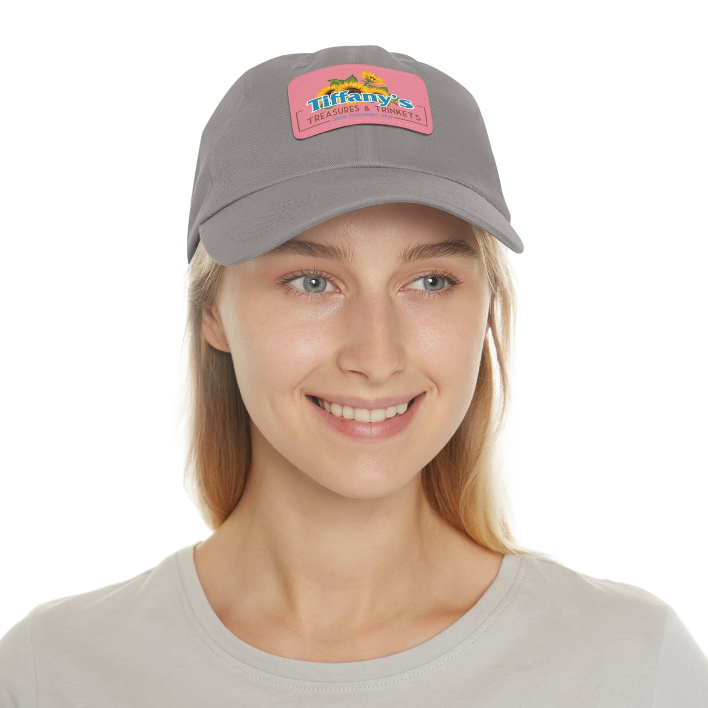 Tiffany's Treasures & Trinkets Baseball Hat with Leather Patch in Rectangle