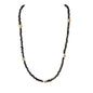 Handcrafted Beaded Necklace Pewter Colored Beads with Silver Accent Beads NEW
