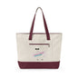 Zippered Canvas Tote Bag with Front Pocket - Wanna Thrift? Alpaca Bag