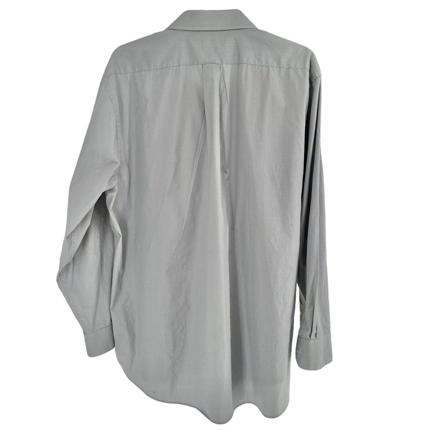 Preswick & Moore Regular Fit Shirt XL 17-17 1/2 34/35 Gray LS Button Down