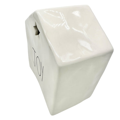 Rae Dunn by Magenta JOY Candle House White Ceramic Decorative Christmas Accent
