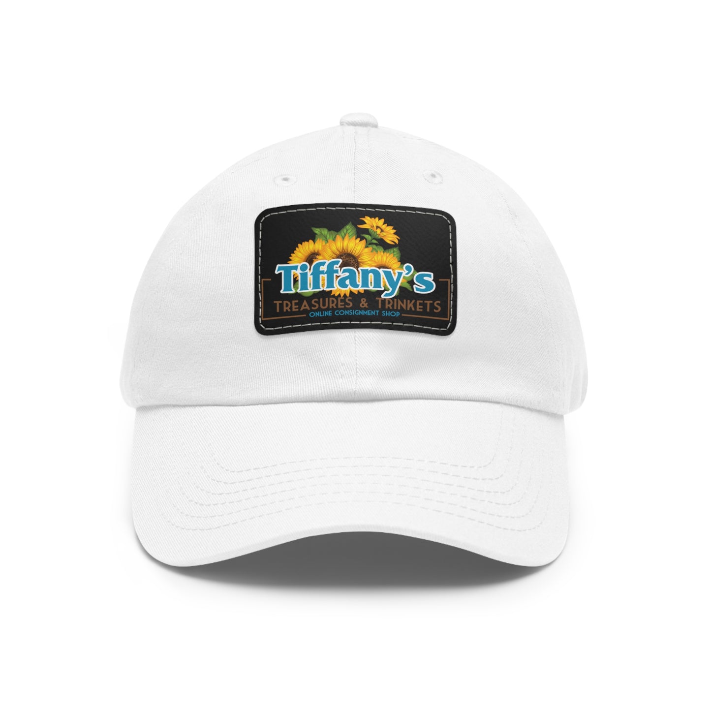 Tiffany's Treasures & Trinkets Baseball Hat with Leather Patch in Rectangle