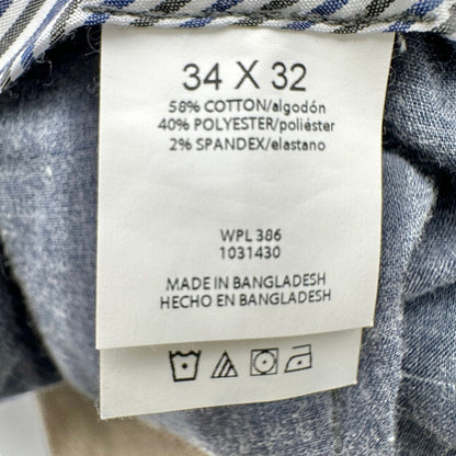 Haggar Pants Men's 34 x 32 in Khaki Classic Fit Premium Comfort