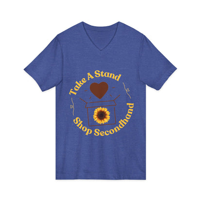 Unisex V-Neck Tee - Take A Stand Shop Secondhand