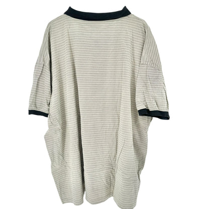 Alexander Lloyd Menswear Polo Shirt 4X Short-Sleeve Black Tan Stripe Cotton