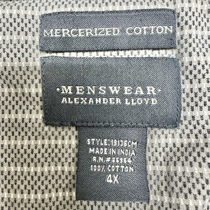 Alexander Lloyd Menswear Polo Shirt 4X Short-Sleeve Black Tan Stripe Cotton