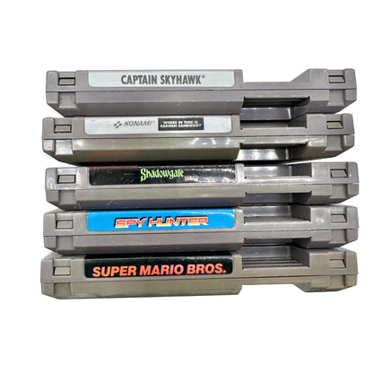 Vintage Original NES Gaming Cartridges Bundle of 5 Classic Nintendo Games 1985
