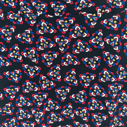 LuLaRoe Cassie Skirt Womens L Black w Red White Blue Yellow Graphic Print NWT