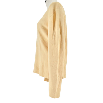 Chico's Sweater Womens US Size 12/L Butter Yellow Pullover Vneck LS (Chicos 2)