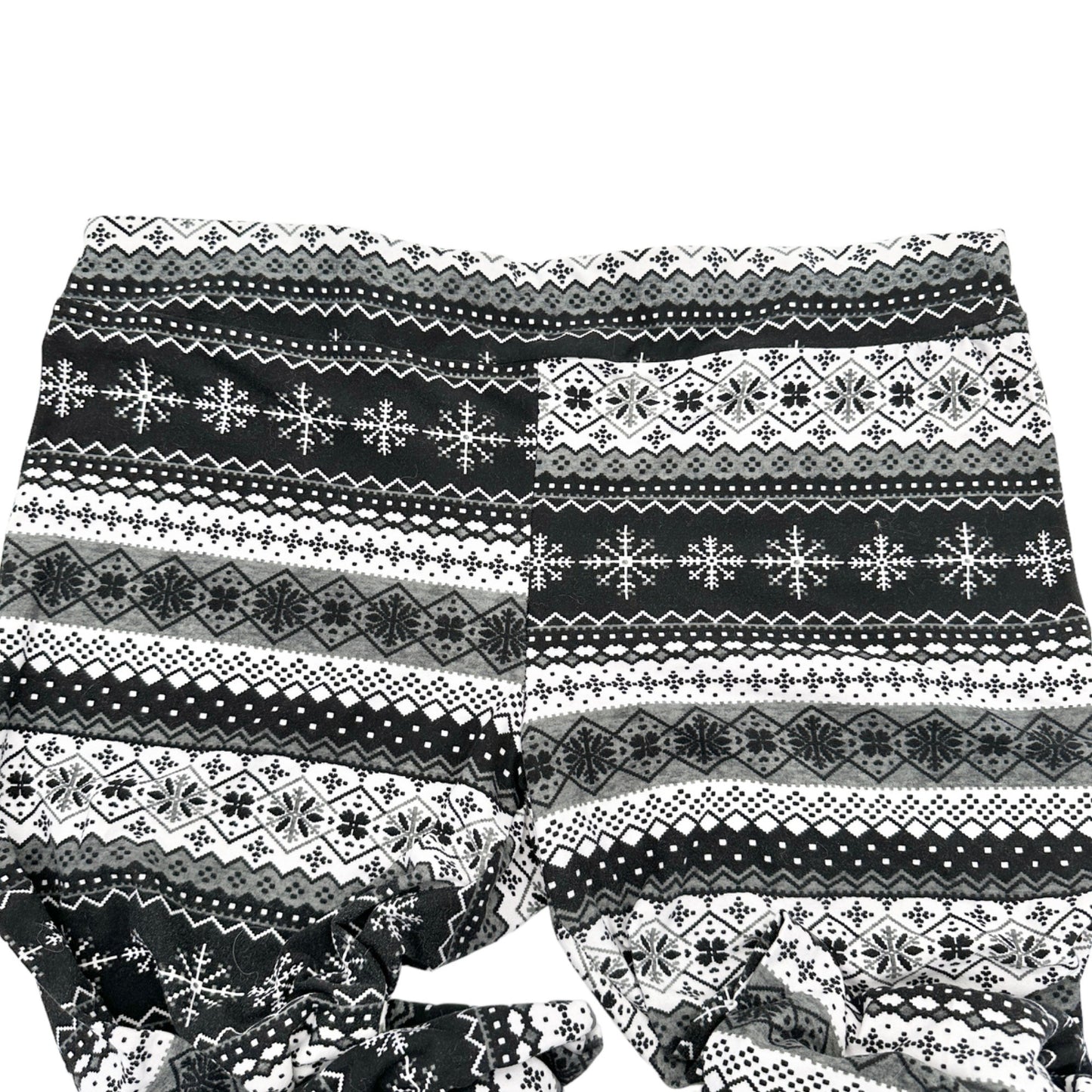Time And Tru Leggings XXXL 3XG 22 Black White Gray Fair Isle Look