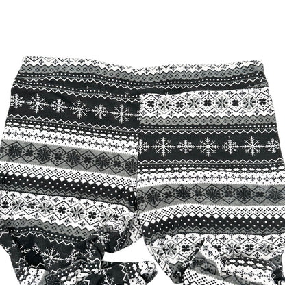 Time And Tru Leggings XXXL 3XG 22 Black White Gray Fair Isle Look