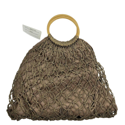 GaBaangs hoop handle sequin bag Brown tote small convenient cute NWT