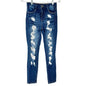 Rue 21 Ankle Jegging Women's 2 Blue Denim High-Rise Deconstructed