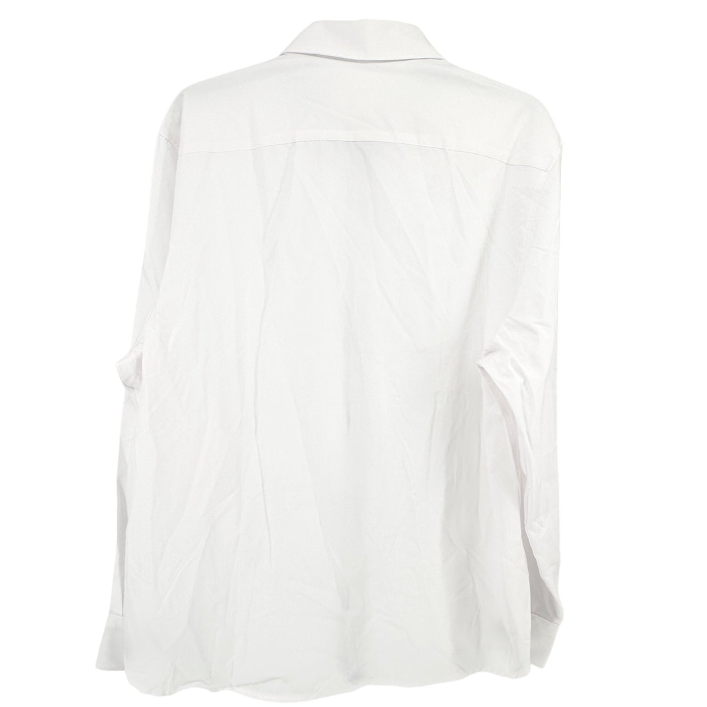 Con.Struct Mens White Long Sleeve Dress Shirt XL 4-Way Stretch Wrinkle Resistant