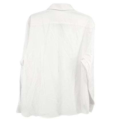 Con.Struct Mens White Long Sleeve Dress Shirt XL 4-Way Stretch Wrinkle Resistant