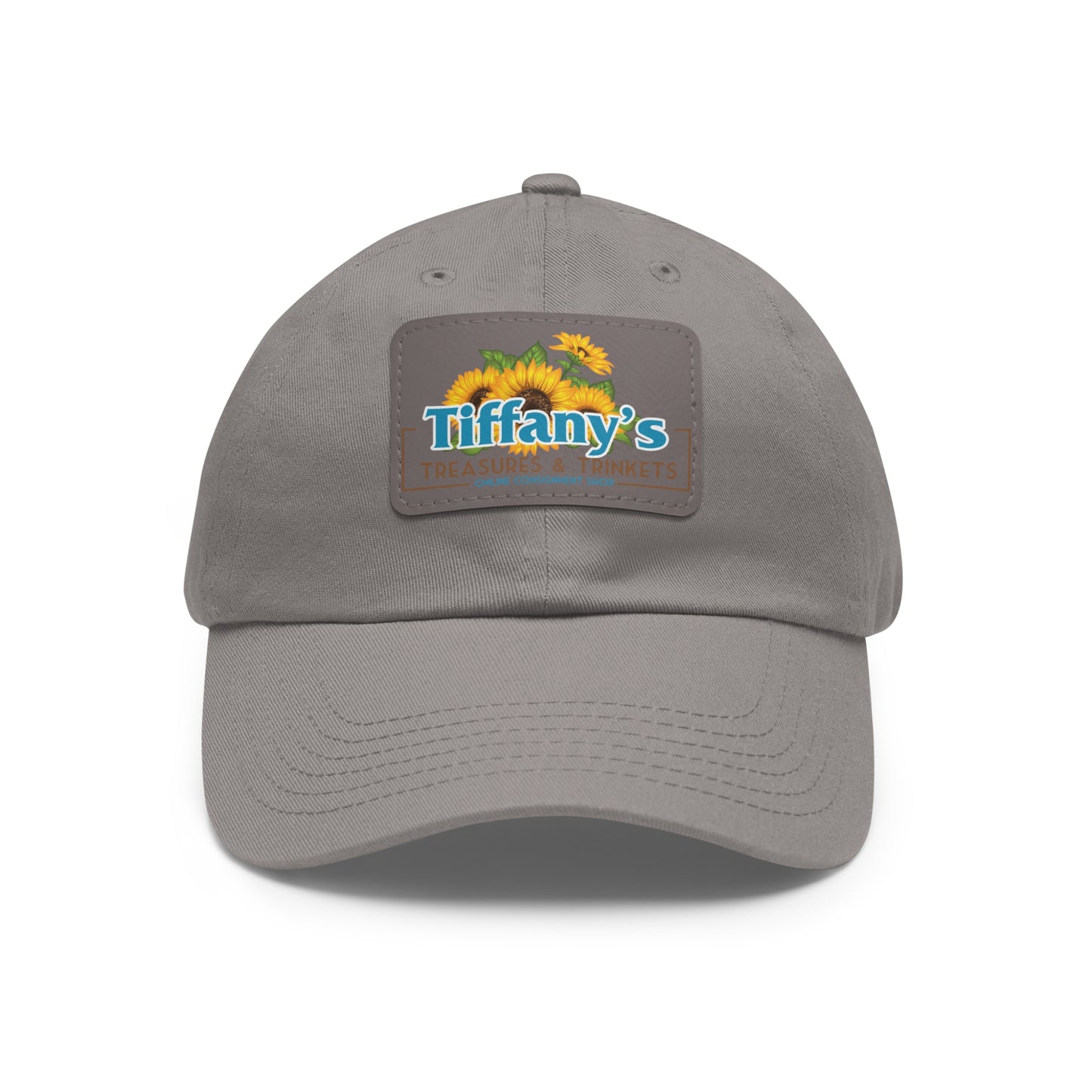 Tiffany's Treasures & Trinkets Baseball Hat with Leather Patch in Rectangle