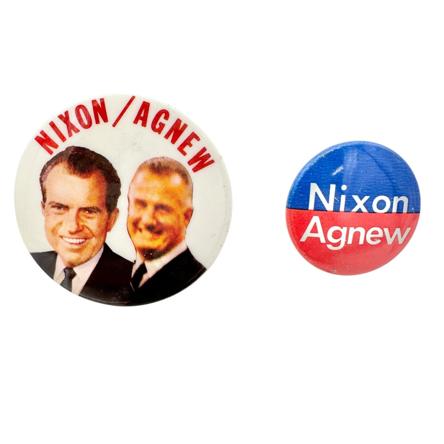 Vintage Nixon Agnew Political Campaign Pins Metal Buttons Set Of 6