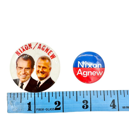 Vintage Nixon Agnew Political Campaign Pins Metal Buttons Set Of 6