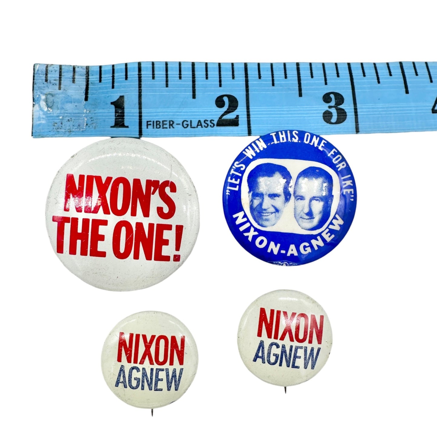 Vintage Nixon Agnew Political Campaign Pins Metal Buttons Set Of 6