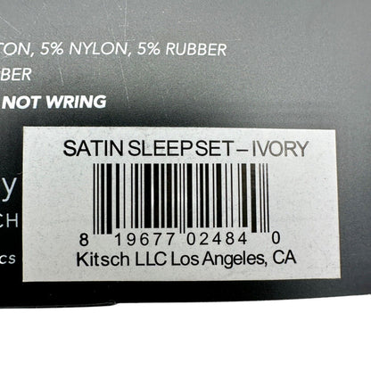 Kitsch Beauty The Satin Sleep Set Off-White Pillowcase Eye Mask Scrunchies NIB