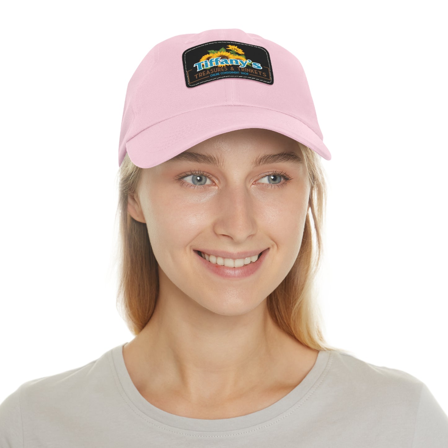 Tiffany's Treasures & Trinkets Baseball Hat with Leather Patch in Rectangle