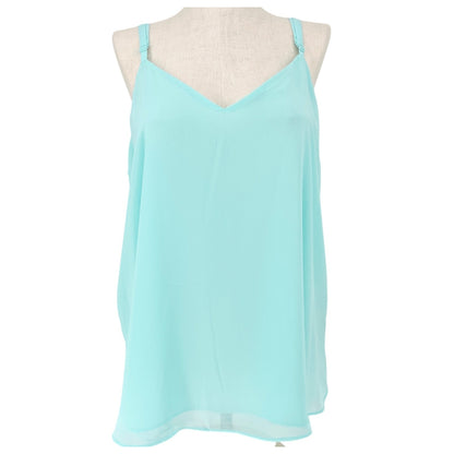 Torrid 3 Sophie Chiffon Swing Cami Top Water Ballet Light Blue Sleeveless 22-24