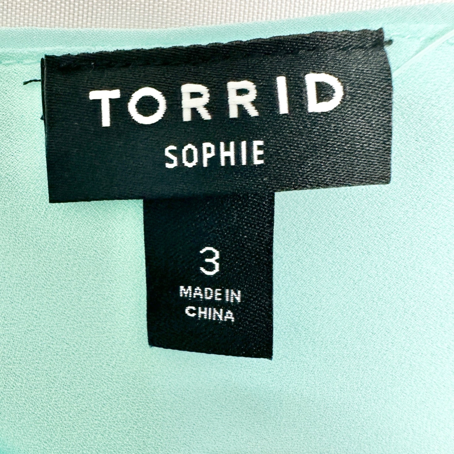 Torrid 3 Sophie Chiffon Swing Cami Top Water Ballet Light Blue Sleeveless 22-24