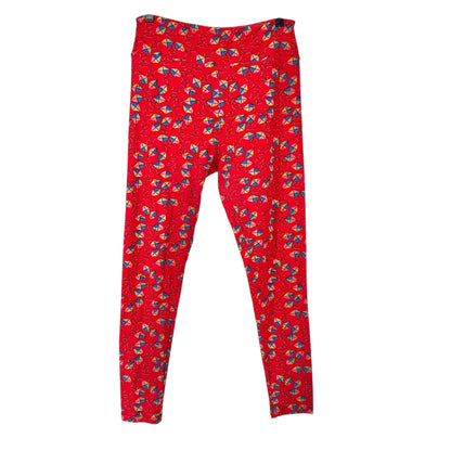 LuLaRoe Leggings Womens Tall and Curvy Red Kites Size 12-22 Soft