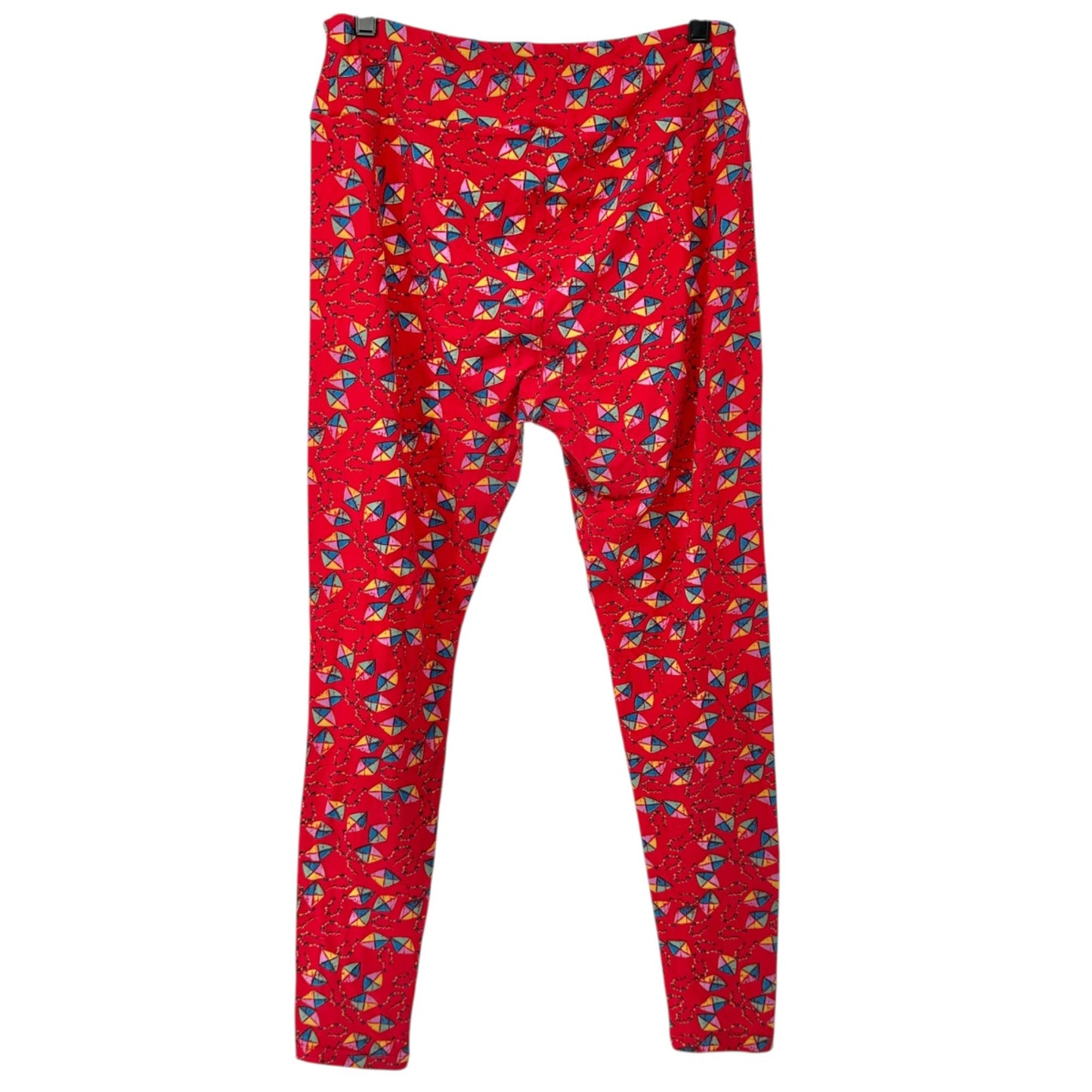 LuLaRoe Leggings Womens Tall and Curvy Red Kites Size 12-22 Soft
