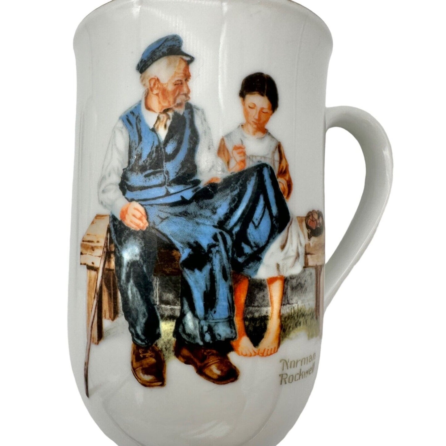 Norman Rockwell Museum Mugs Pair Toymaker and Lighthouse Keepers Daughter