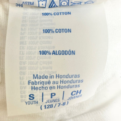 Port & Company Tshirt Child's Small White Canada Short Sleeve Crew Neck New
