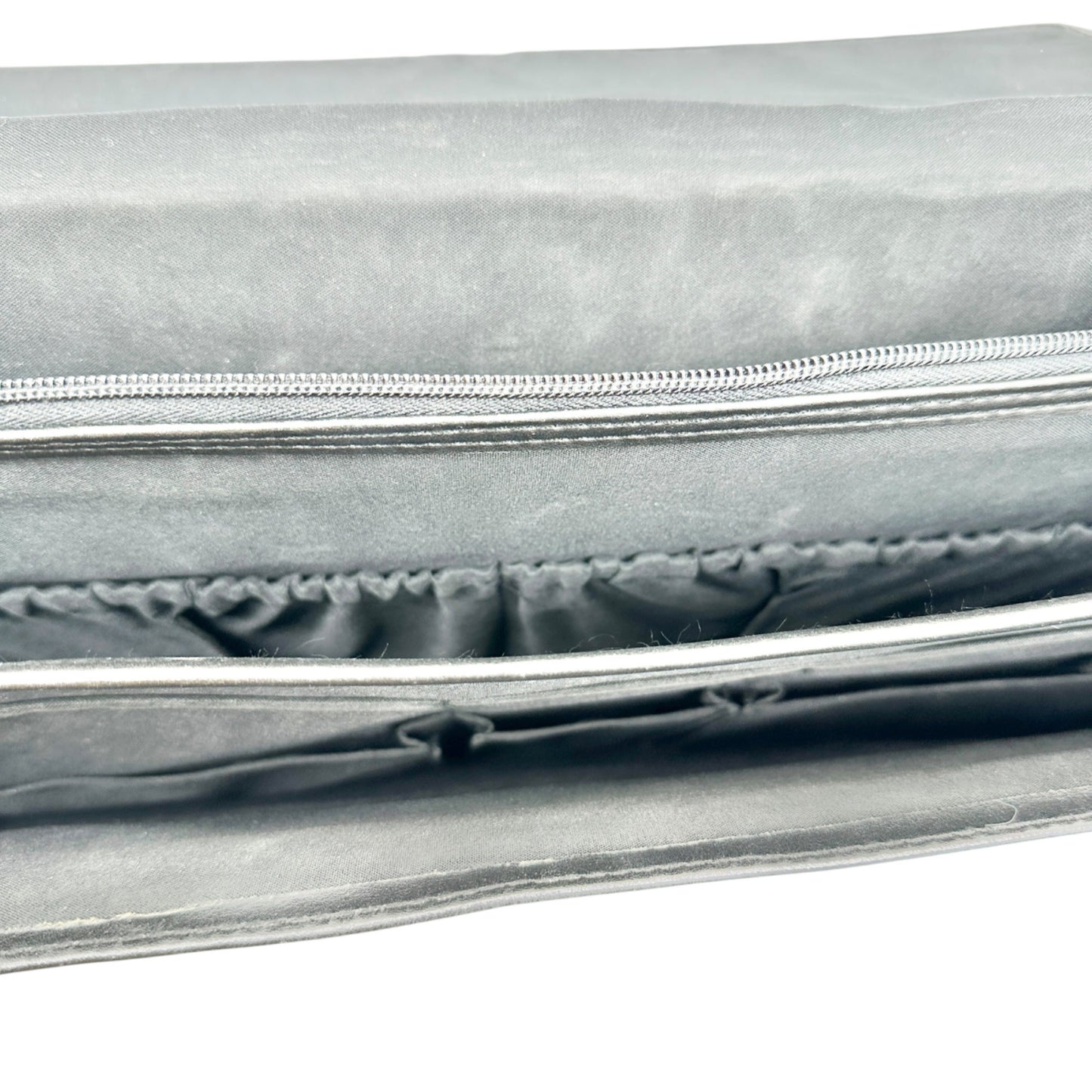 Black Leather Expandable Briefcase With Locking Clasp 17W x 12H x 2.5D