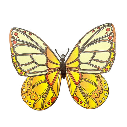 9 Piece Summer Hanging Decor Ornaments 4.5 in Yellow Butterflies NEW
