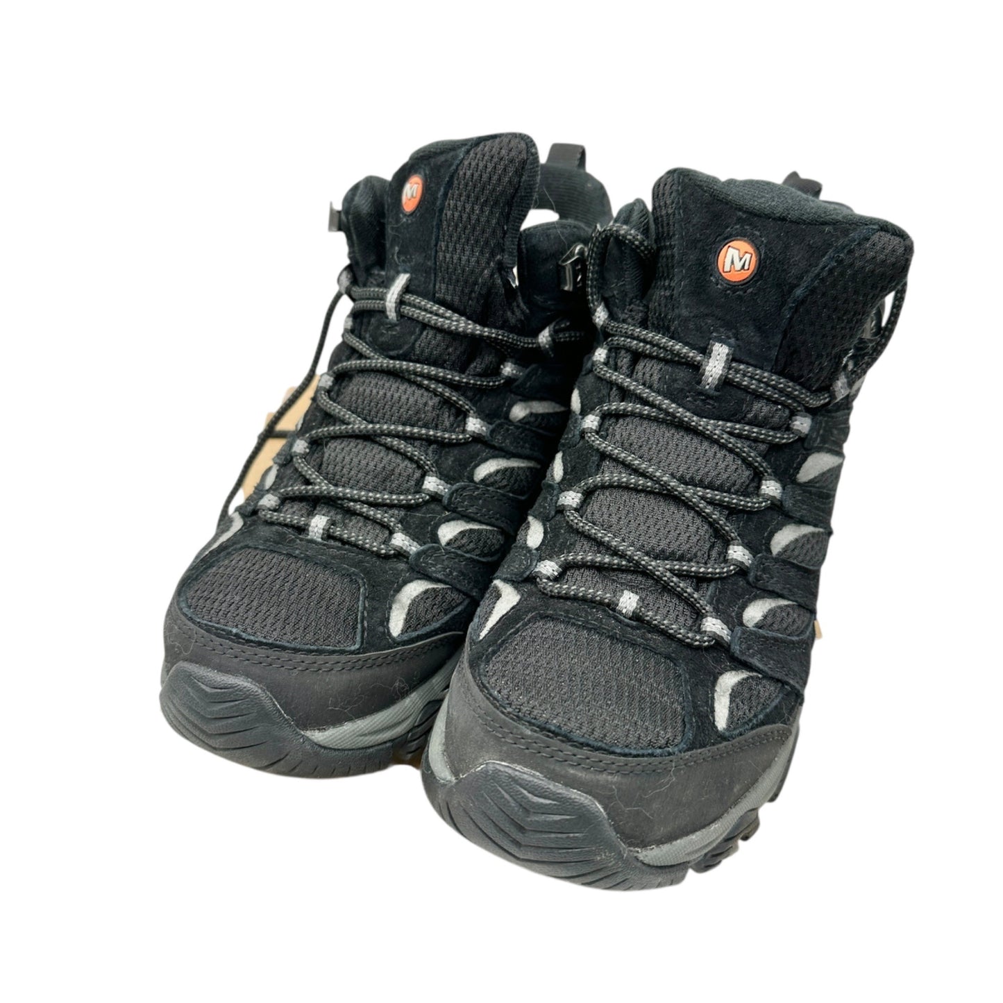 Merrell Moab 3 Mid GTX Hiking Boots Womens 10M Black Grey Waterproof Vibram Sole