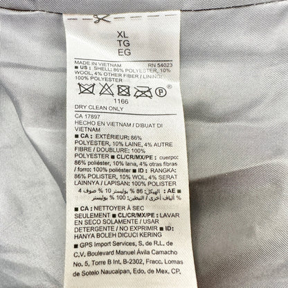 Old Navy Maternity Coat Women's XL Gray Leopard Print Zip and Waist Tie Closure