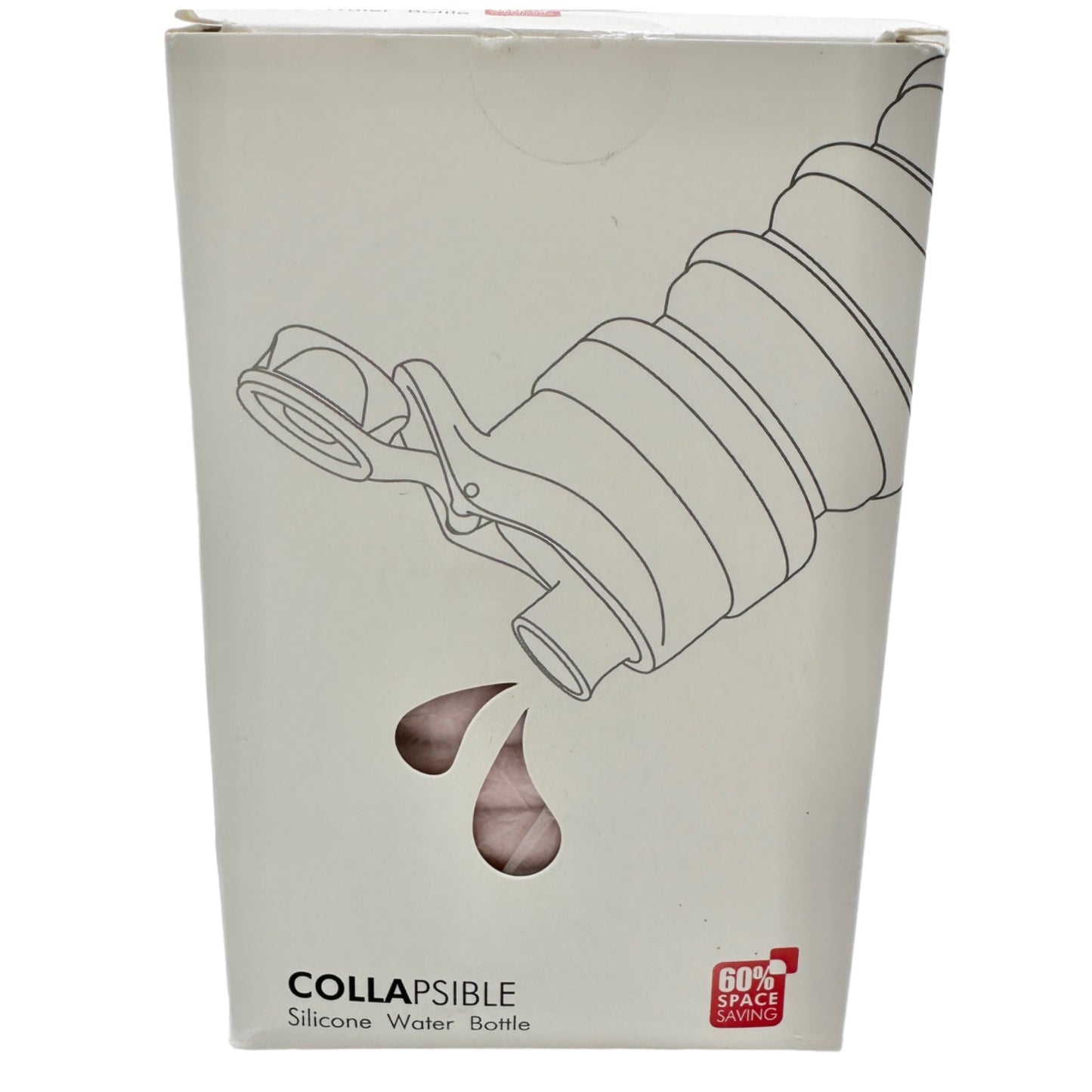 Nefeeko Collapsible Water Bottle 26oz Pink Green Silicone Travel Leakproof NIB