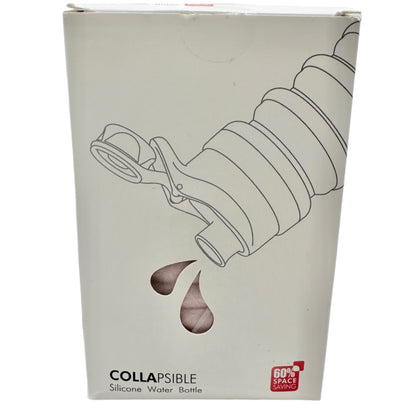 Nefeeko Collapsible Water Bottle 26oz Pink Green Silicone Travel Leakproof NIB