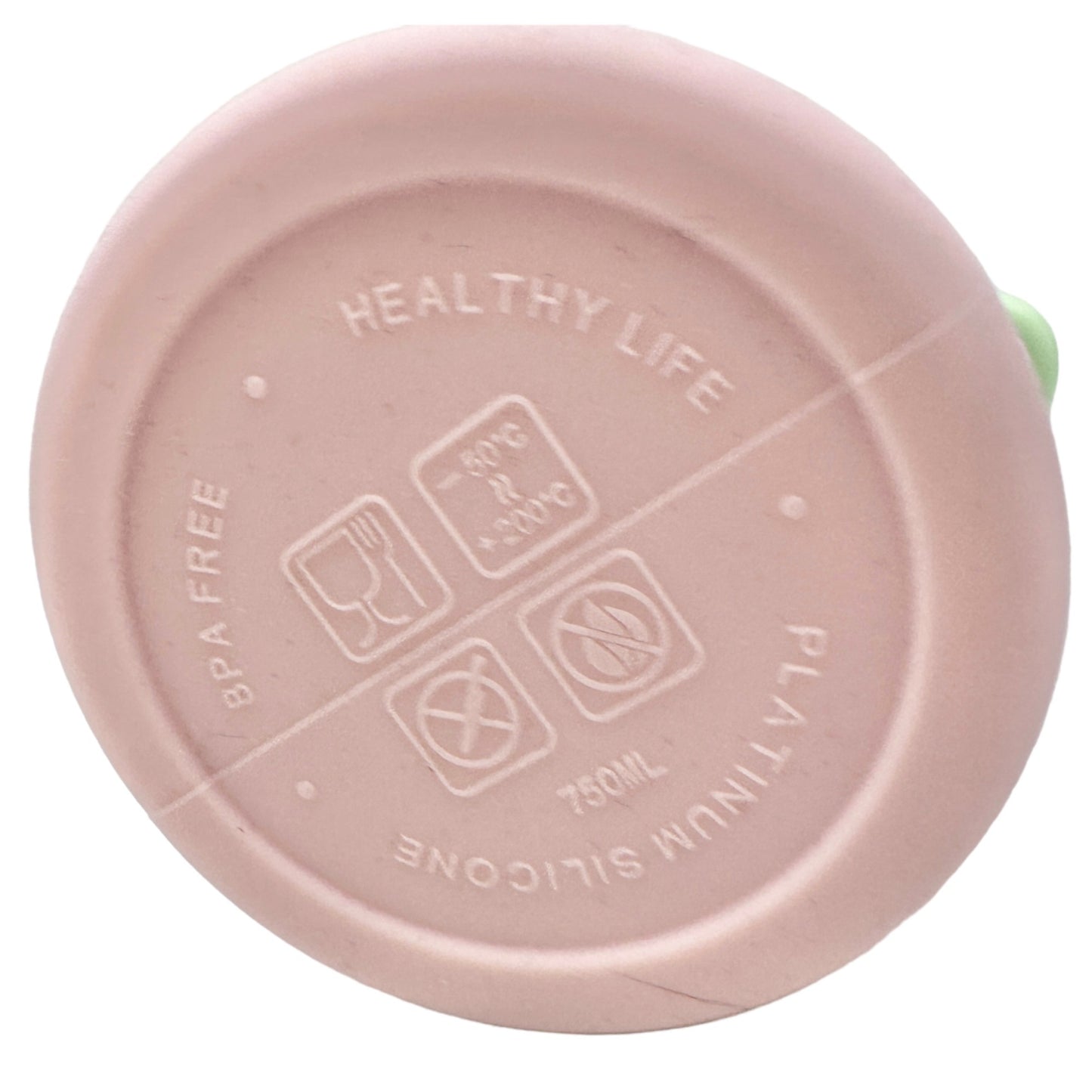 Nefeeko Collapsible Water Bottle 26oz Pink Green Silicone Travel Leakproof NIB