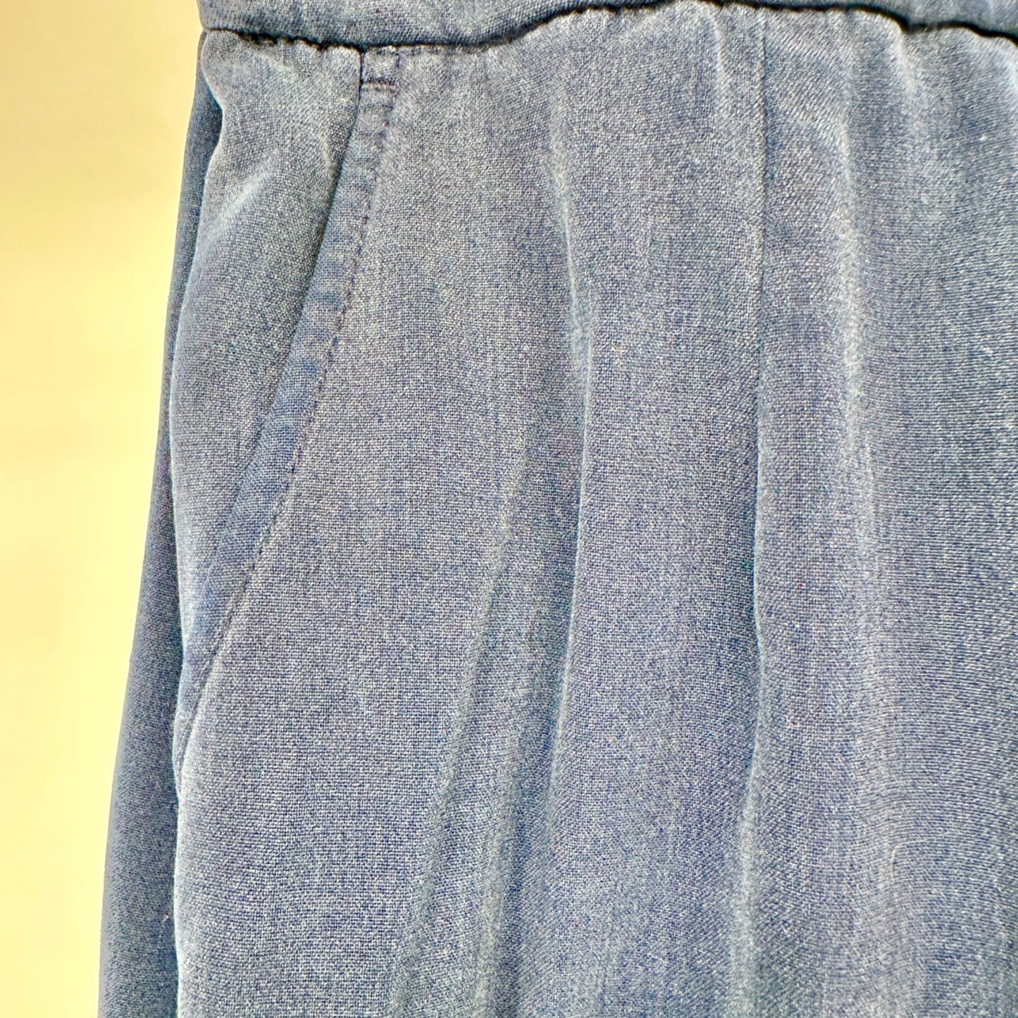 Briggs New York Pants Womens 16W Blue Elastic Waist Wide-Leg Relaxed Fit