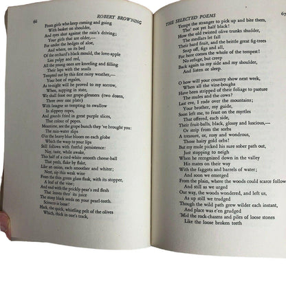 Antique Book The Selected Poems of Robert Browning 1942 Classics Club