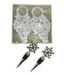 Pair of Snowflake Wine Stoppers with Wine Bottle Labels gift personal use stunning