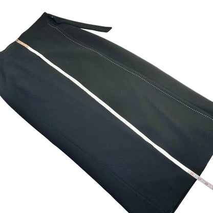 Sport Collection Black A-line Wrap Skirt Lined Heavy Womens Size 10