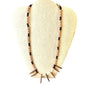 Handcrafted Beaded Necklace Brown Hues Beads Unique Fun Texture Long Jewelry NEW
