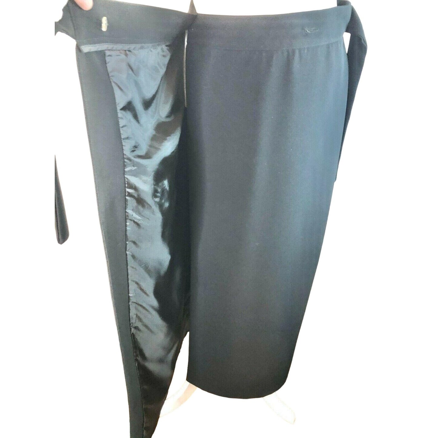 Sport Collection Black A-line Wrap Skirt Lined Heavy Womens Size 10