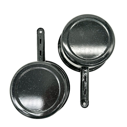Granite Wear Saucepan Casserole 2 Qt 1.9 L Black Speckled Set of 2