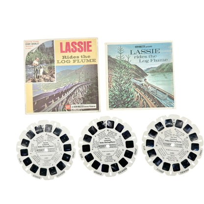 Vintage View Master 3 Reels w Booklets Set Captain Kangaroo Lassie The Love Bug