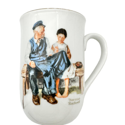 Norman Rockwell Museum Mugs Pair Toymaker and Lighthouse Keepers Daughter
