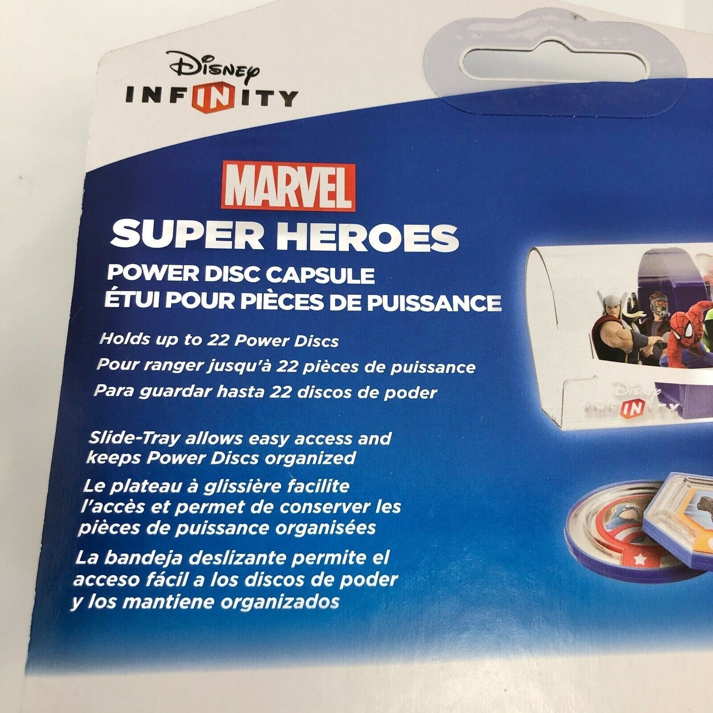 Disney Marvel Super Heroes Power Disc Capsule slide tray New in package