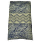 Geometric Patterned Neck Gaiter 17" Long Blue & Olive Green Unisex